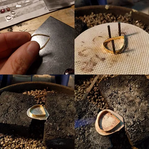 Here is a tip for soldering gold bezels to silver from @susanfauman - “Soldering a gold bezel to silver: Start by closing...