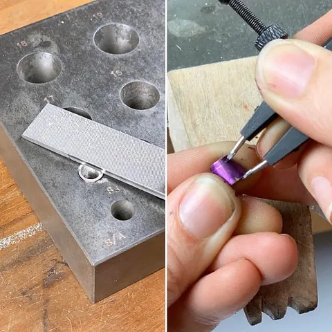 Love this tip for creating even, tapered bezels from @lucywalkerjewellery -
“A little trick to ensure your tapered bezels...