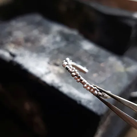 Here is some great advice on soldering granules from @sophie.cunliffe.jeweller - "I love granulation detailing, I have...