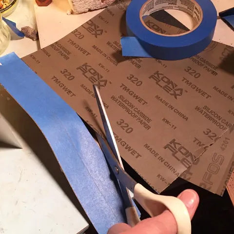 Here is a tip to give your sandpaper some reinforcement from @leilani_smith_ - “I back my sandpaper with blue tape before...