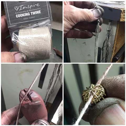 Here is a tip for polishing the hard to reach spots from @meszarosjohn “Cotton cooking twine works well when thrumming in...