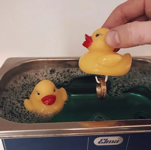 I love this idea for hanging items in the ultrasonic from @stonesetting I first saw they created these adorable rubber...