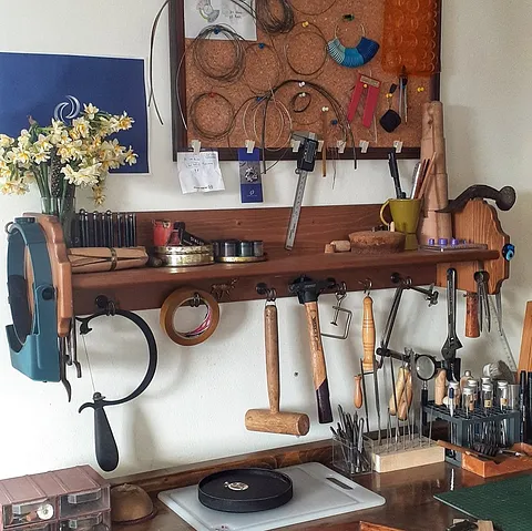 Here is a storage tip from @doublemoondesign - “To organize my bench I used my daughter's old Ikea shelf with hooks. It's...