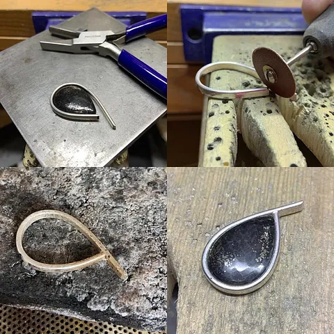 Here is a tip for creating bezels with points (pear shape for example) from @moonandforge - “Bezel setting stones with...