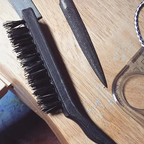 You can use a nylon brush like the one @birdsmithjewellery uses in her studio to clean your wax files! She bought hers at...