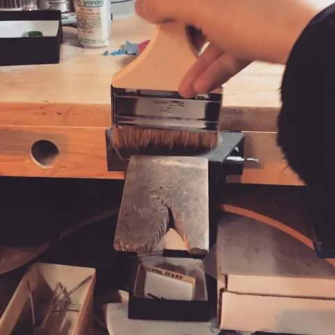 Went out and got this $4 paintbrush from my local hardware store and now have the perfect tool for cleaning my bench pin...
