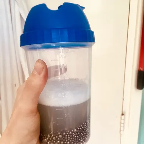 When your tumbler is broken, just throw your shots into a plastic bottle and shake! 😂 I absolutely love this...