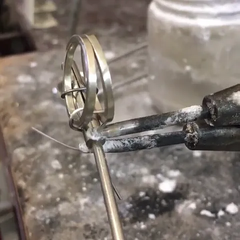 I love this solution for holding a split shank ring in place while soldering from @meritmade - She used a split mandrel...