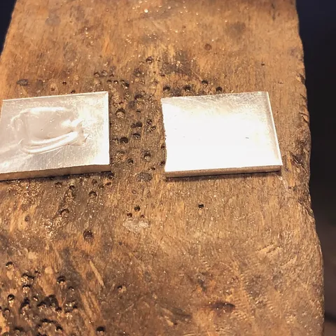 When you need to file two identical pieces (like these cufflinks 😏) use this tip from @frk.stokholm and super glue them...