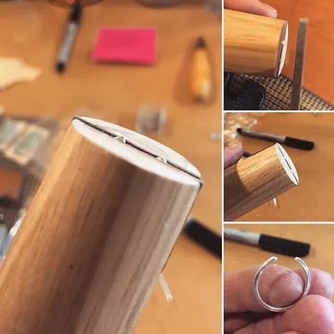 In case you don’t have a miter jig and you need something to hold your piece while you file flat use this tip from...