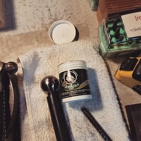 If your tools have rust on them use this method from @dangbravegirl - she cleans rust off with a steel wire wheel and then...