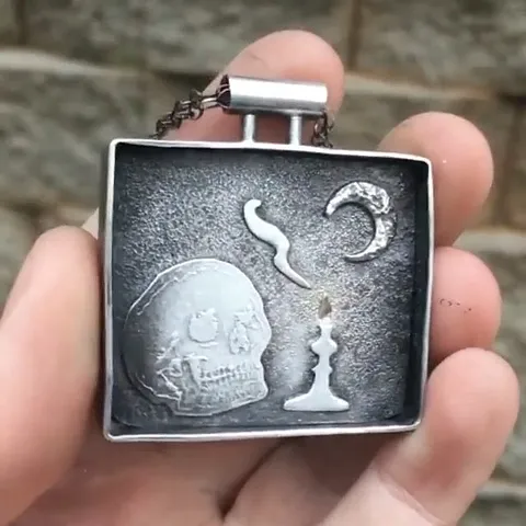 Every month we choose a theme for a #metalsmithchallenge this month is was Memento Mori - which literally means "Remember...