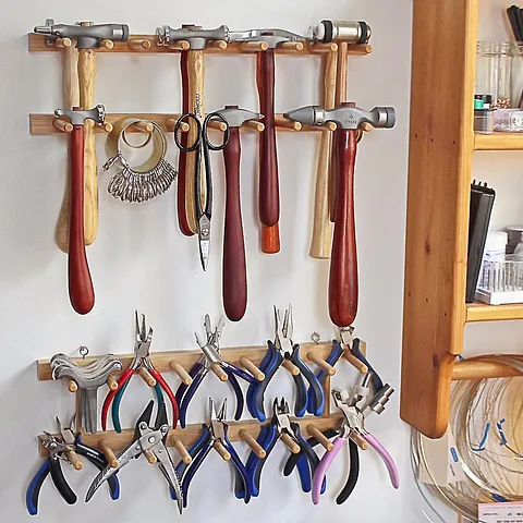 I’m in love with this storage solution from @karilynnjewelry - “I picked up these inexpensive bamboo plate racks at...