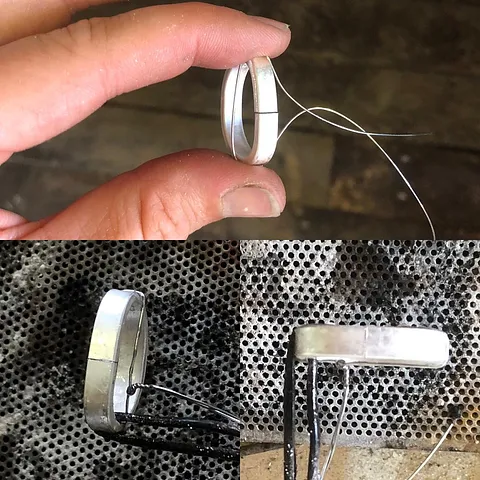 Here is a tip for keeping a heavy gauge ring together while soldering - use stainless steel binding wire! Simply wrap it...