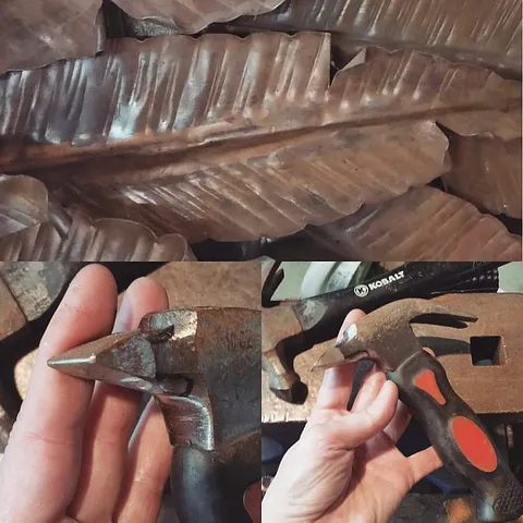 Here is a #diy textured hammer from @loraleeartist - “A regular hammer can be modified to texture metal. Cheap ones from...