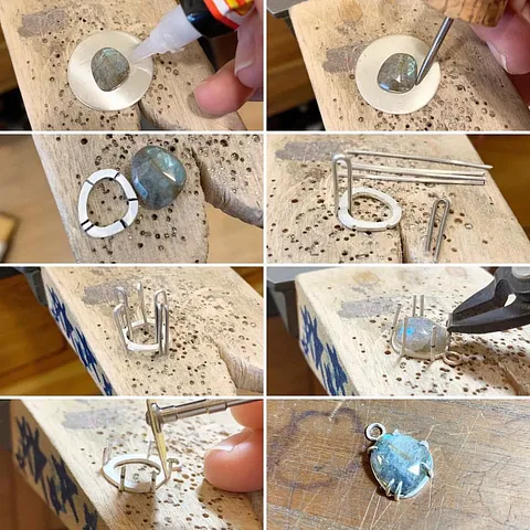 Love this visual tutorial on creating creating a prong setting for a cabochon or rose cut stone from @lucywalkerjewellery...