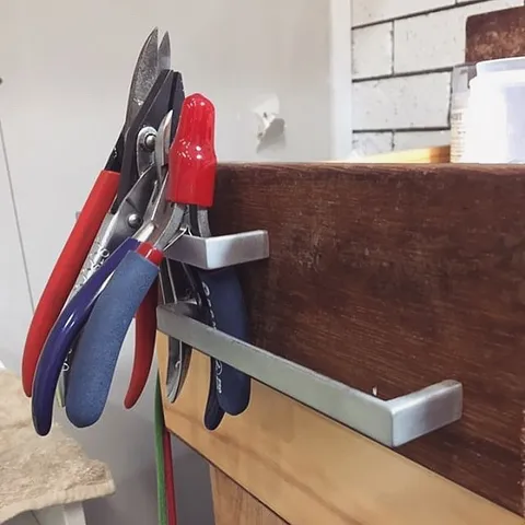 Here is an organization tip for your pliers from @elementril_smithing_co - “I use these kitchen cabinet door handles to...