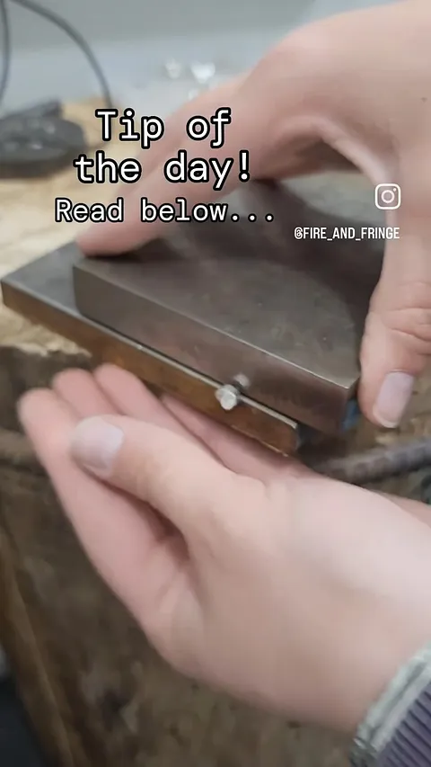 Here is a tip for work hardening ear posts from @fire_and_fringe - “When you heat sterling silver to solder components...