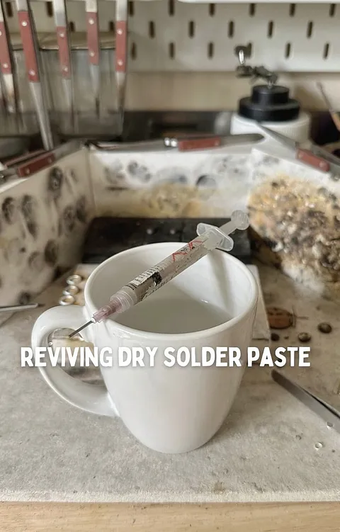 Great tip for those using solder paste from @willowandtwigg - "This might be worth a try! 🔥 Solder paste is brilliant...