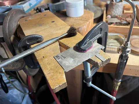 Here is a tip for securing metal while you saw from @jakejacobs6 -

"Here’s a tip from someone with old eyes who finds...
