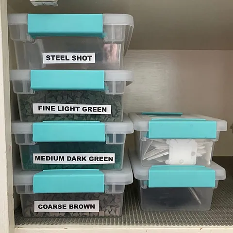 Here is a tip for storing your tumbler media from @melaniegoldenjewelry - “I bought the medium size Sterilite boxes from...