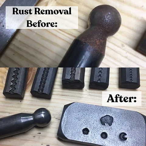 Here is a rust removal tip from @silverandseajewelry - “I places the items in a plastic bin and let them soak in white...