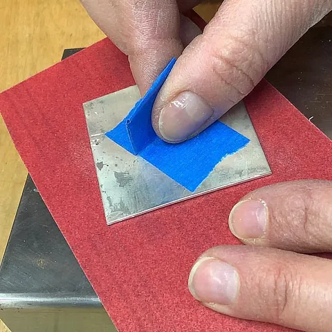 Here is a sanding tip from @flowmke2 - “#Benchtip for sanding small, flat pieces: Make a small handle out of painters...