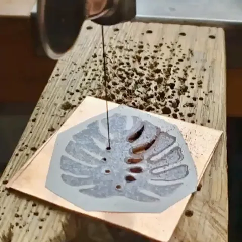 Here is a technique for sawing two identical pieces from @jessjewelry - “Glue two sheets of metal together with 1-2 drops...