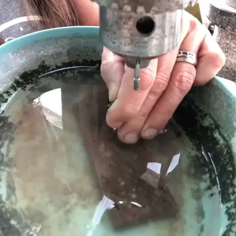 Here is a tutorial on drilling holes in rocks from @ringgoldnicole - In this demo she takes a 3mm Diamond Core Drill Bit...