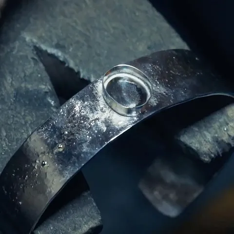 Here is another technique for oxidizing your work but preventing your bezel from getting patina in it from...