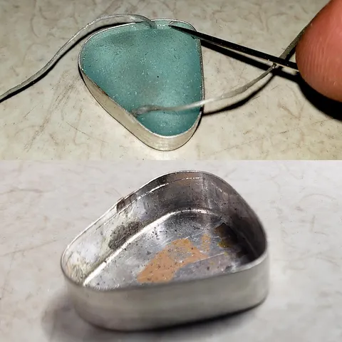 Here is a tip for getting a perfect bezel around uneven stones or sea glass from @redappleroadjewelry - “I use a sewing...