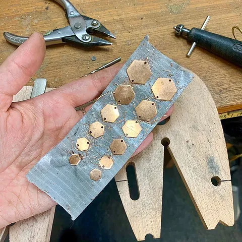 Here is a tip to hold down small parts from @foxtailjewelry - “This little hack I discovered is great for dapping and...
