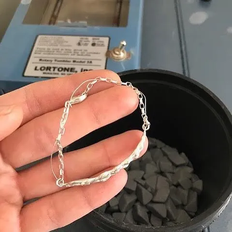 Here is a tip for tumbling chain from @showellstudios - “When tumbling chain in a rotary tumbler, thread wire through the...