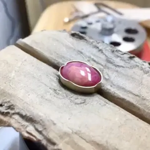 Here is a bezel setting tip from @susanfauman - “I love using my graver’s ball from GRS to hold a piece when I’m setting...