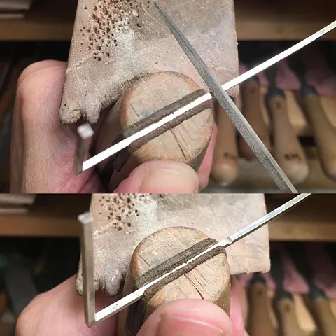 Here is a great technique for creating a bend from @metalformsca - “Making geometric shapes from square wire today. I file...