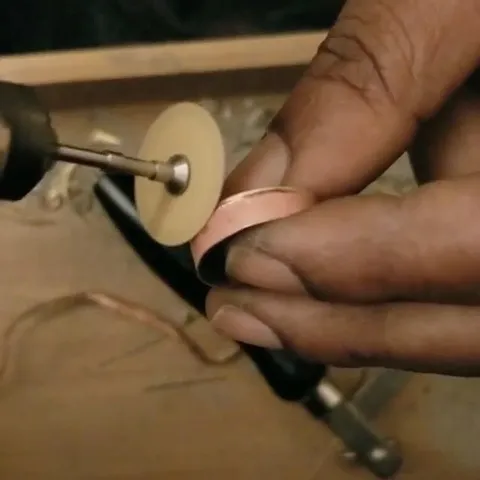 Here is a tip for sanding a bezel from @didirosejewelry - “I cut out the excess metal with shears as close as I can get to...
