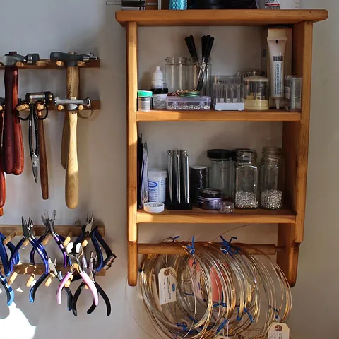 Here is a storage tip from @karilynnjewelry - “This is a repurposed kitchen spice rack (handmade).&nbsp;I&nbsp;use the...