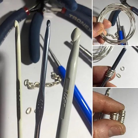 Here is a tip for making chain links from @helen_aliye_derici - “Another silversmith’s life hack... making chain links...