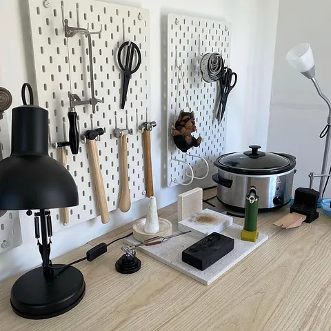 Here is a jewelry studio organization tip from @elliejadejewellery&nbsp;- “Peg board: My pegboard and attachment...
