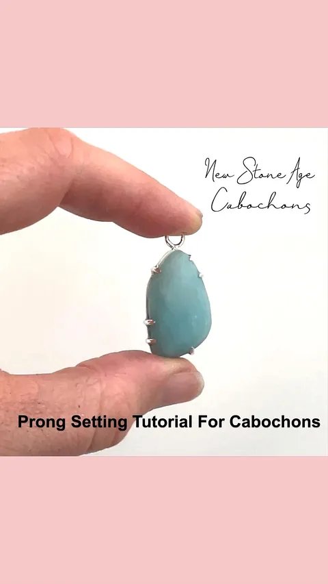 #sponsored This mini tutorial about creating a Prong Setting for a cabochon is sponsored by @newstoneagecabochons head...