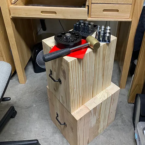Here is a tip for creating a stamping area in your studio from @Carolewiser - “I did not have access to a tree stump. I...
