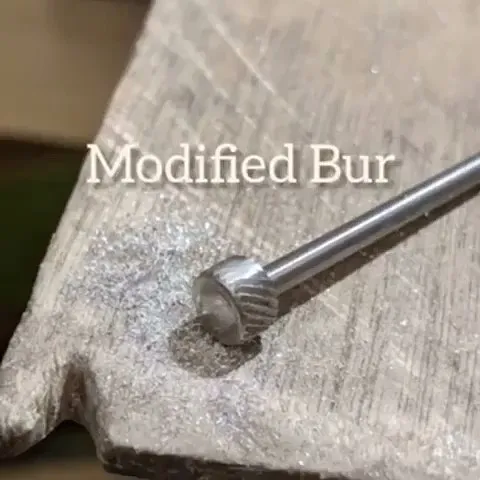 Here is a modified bur from @marquisjewelryacademy - “Modified Bur for Bezels: When we're working with castings and...