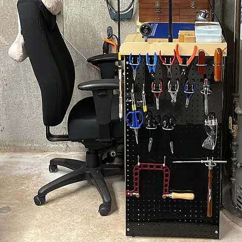 Here is a storage tip from @baystateopals - “My wife and I are setting up a jewelry making bench. We don’t have much space...