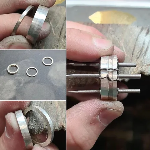 Love this incredible solder set up from @refraction_manufacturing He will solder the three bands together and after...