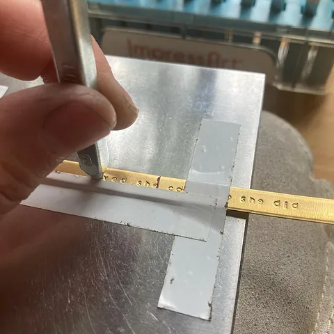 Here is a stamping tip from @mineralandmine - “Here are some tips for stamping evenly, straight, and centered! My process,...