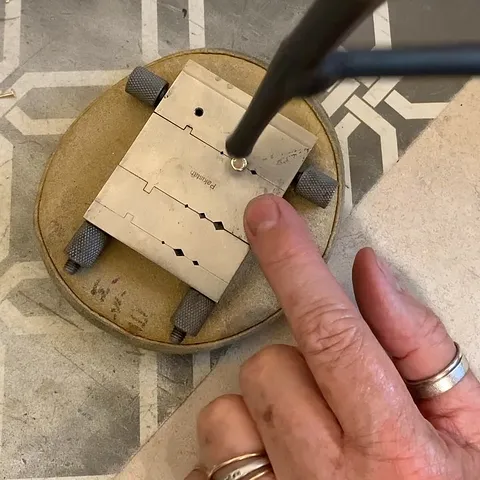 Here is a hammering tip from @BlueGlassDesign - “ I make dozens of hammered studs at a time. I figured out this little...