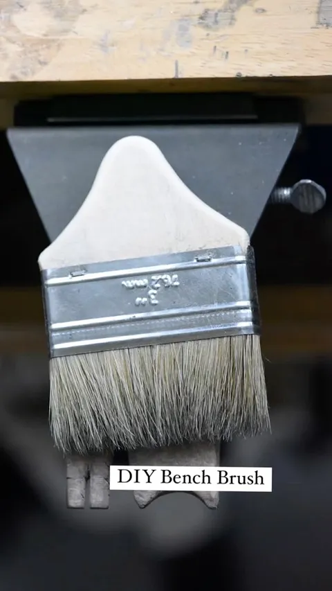Here is a DIY bench brush made from a $3 paint brush, thank you to todddanielsdesigns who shared his with me! Simply saw...