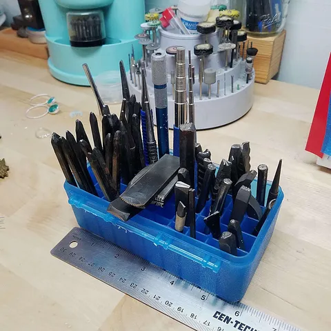 Here is a tool organizing tip from @elisabethspace - “Rifle ammo box from Amazon - this one has 50 evenly spaced openings,...