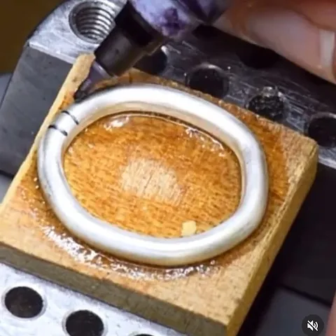 Here is a tip for texturing from @lucywalkerjewellery - “Adding texture with a 4mm heart bur. You might think I’m just...