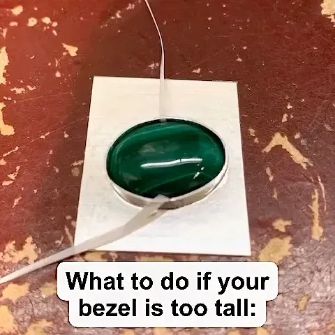 Here is a bezel tip from @wendyjonewmetaldesigns - "There are times when sanding down a bezel to the proper height of the...